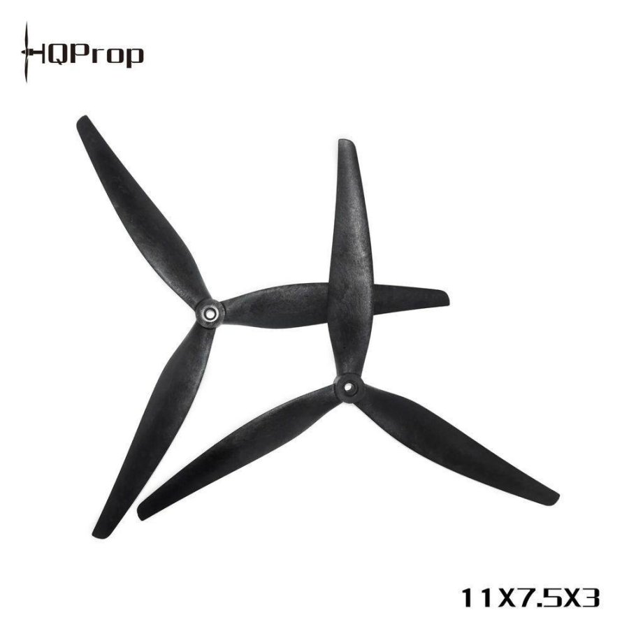HQProp MacroQuad 11x7.5x3 (2CW+2CCW) Black Reinforced Nylon
