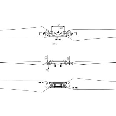 Пропелер складаний Hobbywing MFP 18x6.0 з адаптером для Xrotor X6 SE 380KV (CCW) — фото 4